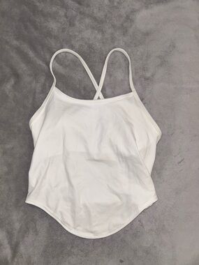 Free People White Crossback sports bra, small